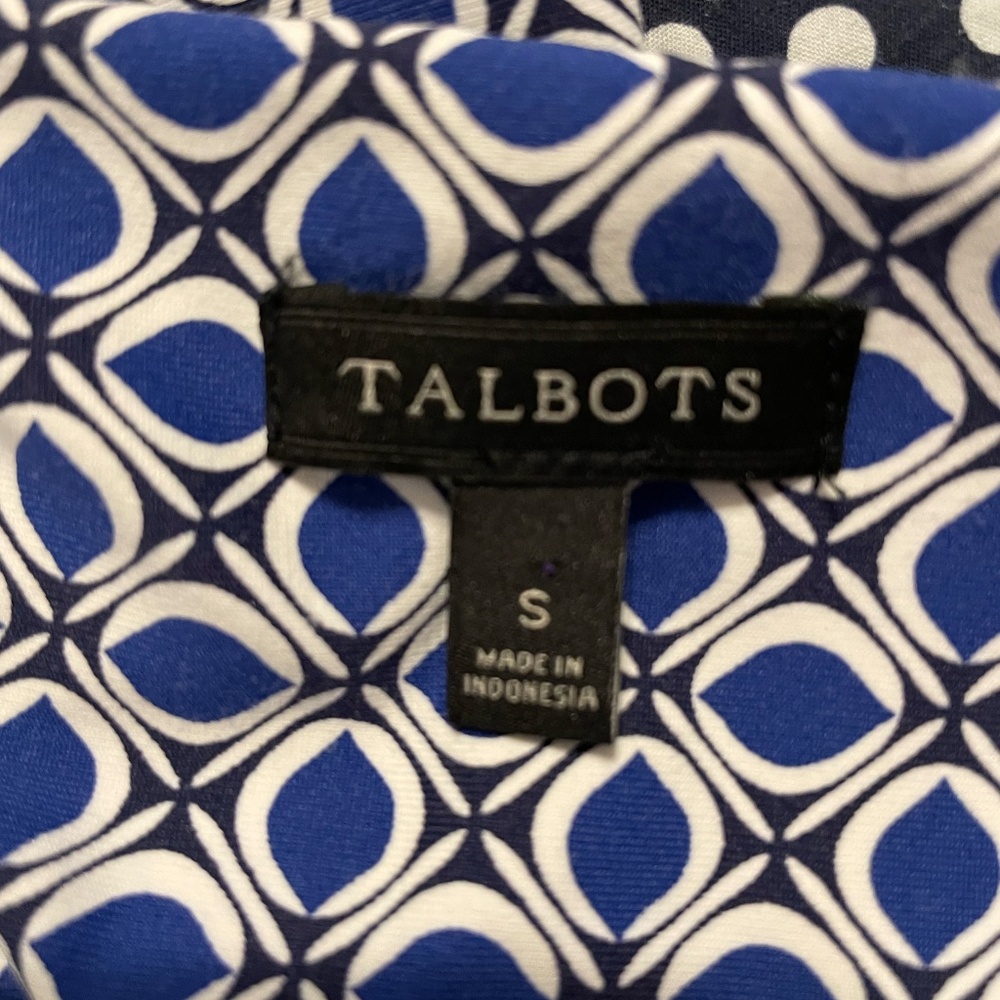 Talbots Blue Patterned Dress - Picture 6 of 7